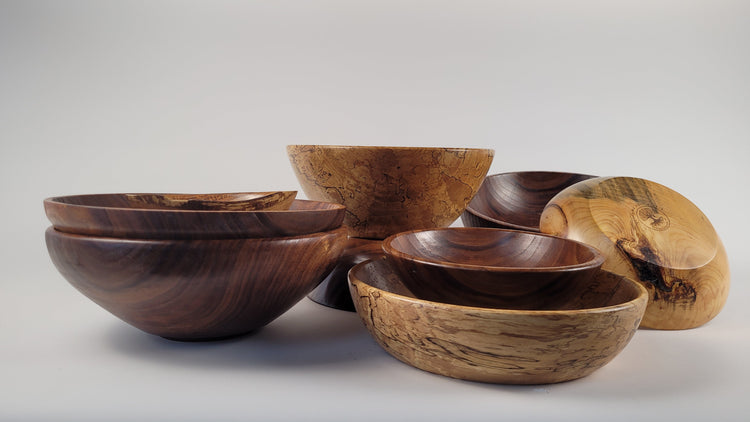 Handcrafted wooden bowls made from natural New York hardwoods