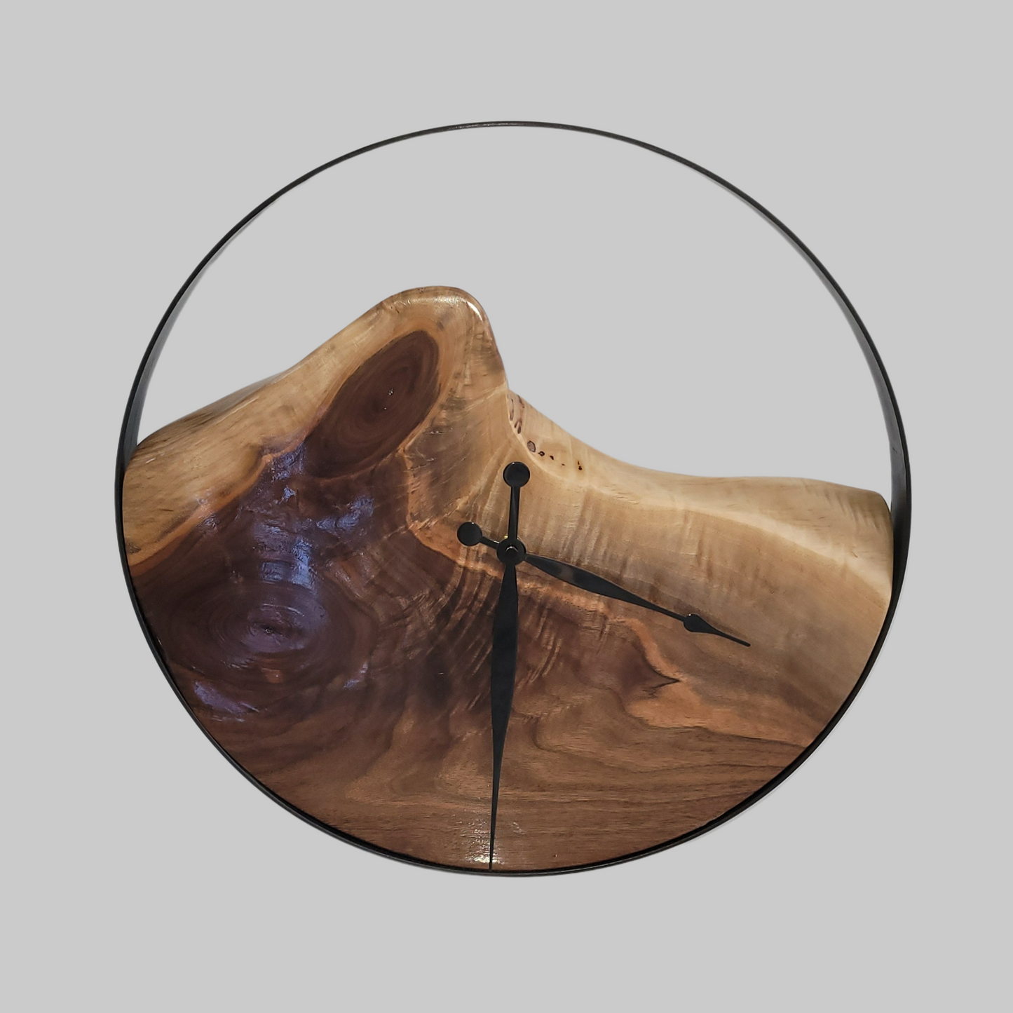 Live Edge Black Walnut Wall Clock