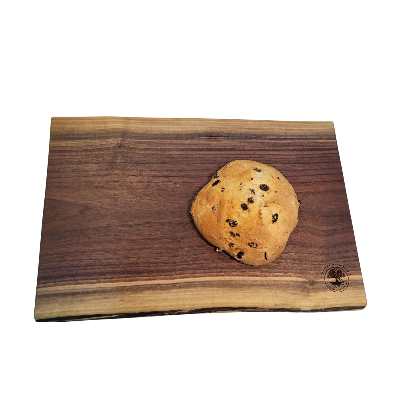 Double Live Edge Black Walnut Wood Cutting & Charcuterie Board - 20 Long x 13 3⁄4 Wide ½ Thick