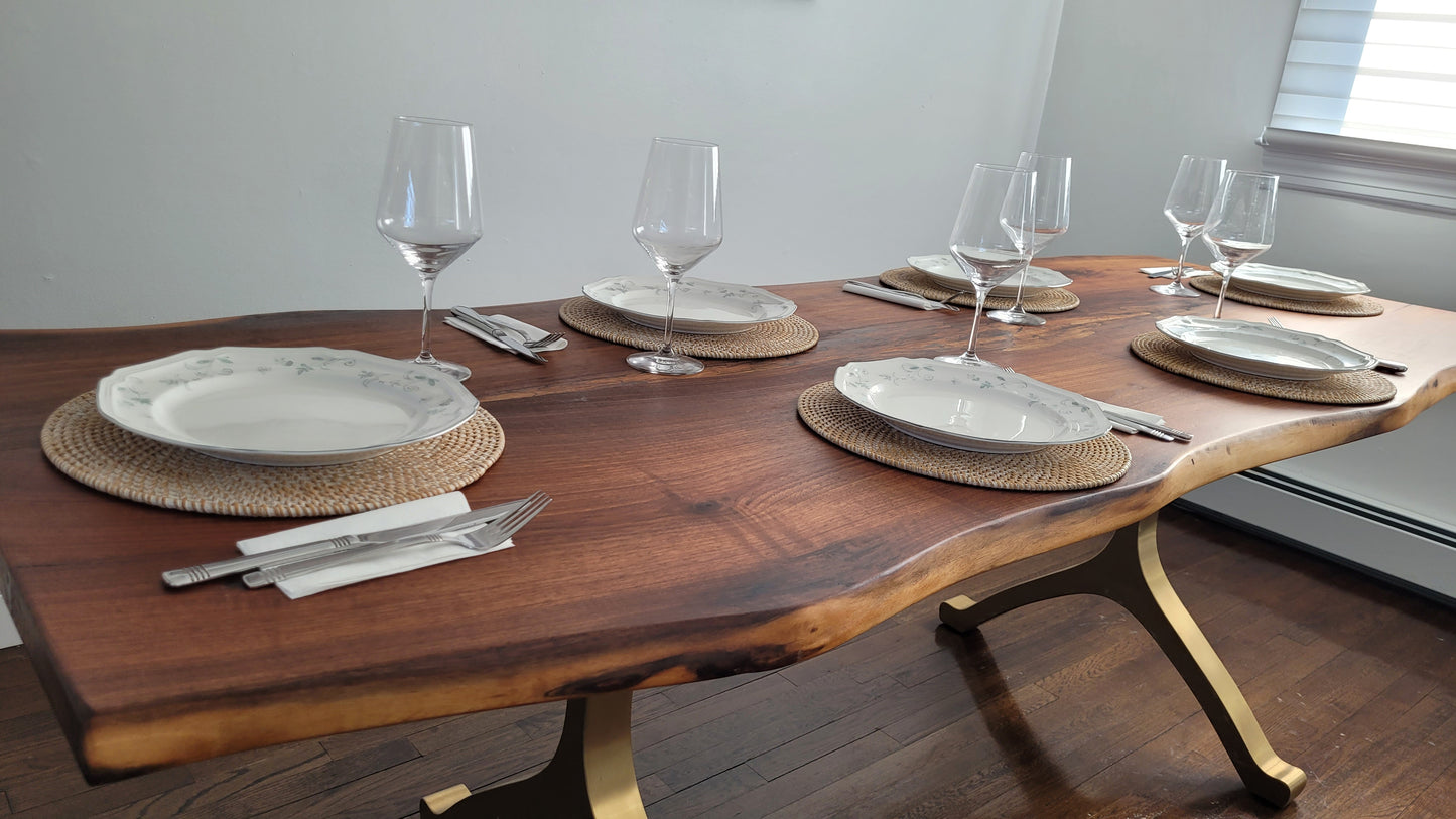 Natural Edge American Black Walnut Table long