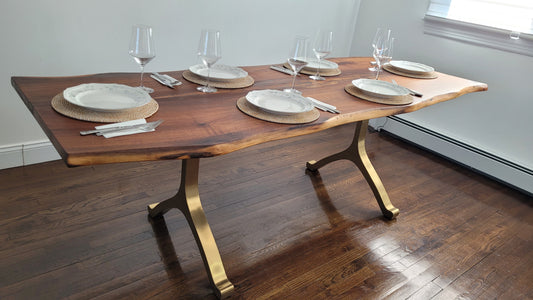 Natural Edge American Black Walnut Table long