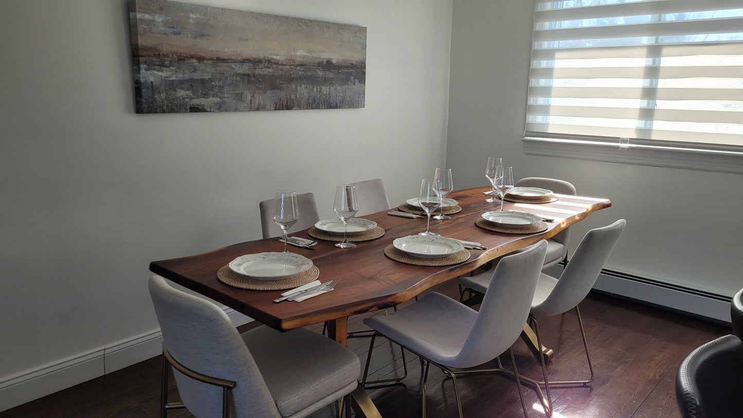 Natural Edge American Black Walnut Table long