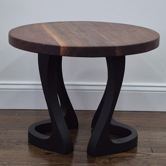 Round Black Walnut Coffee Table