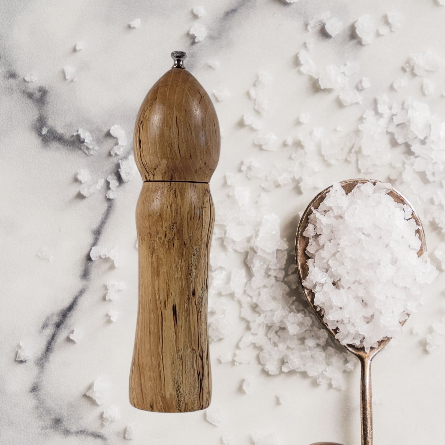 Salt Mill Spalted Birch wood – 2 ½ Diameter x 11 ½ Height