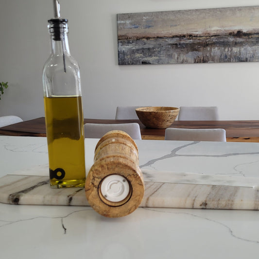 Pepper Mill Spalted Birch wood – 3 ½ Diameter x 10 3⁄4 Height