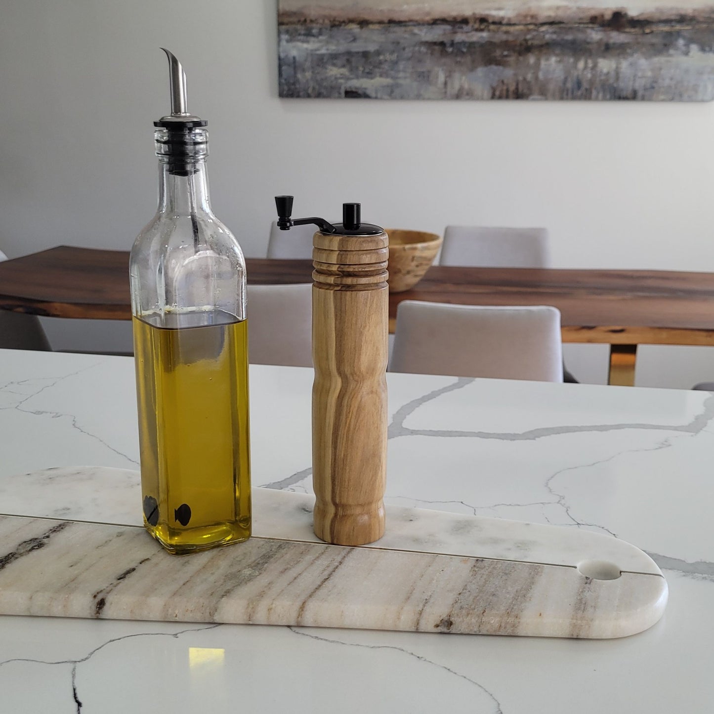 Salt or Pepper Mill Grinder Tupelo Wood – 8" Diameter x 2" Height