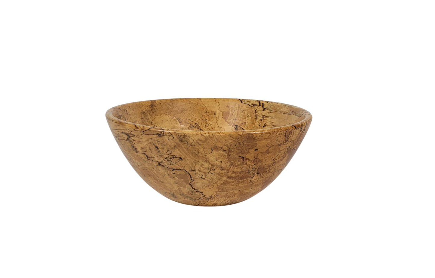 SPALTED BIRCH WOOD BOWL - Diameter 12 1/2" x Height 5"