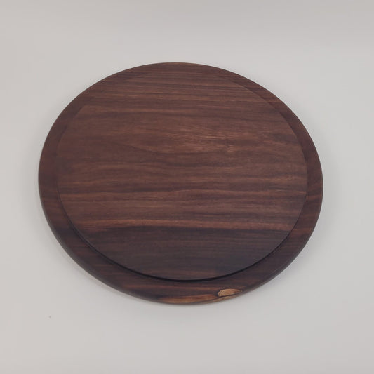 Round Walnut Cutting Board Double-Sided