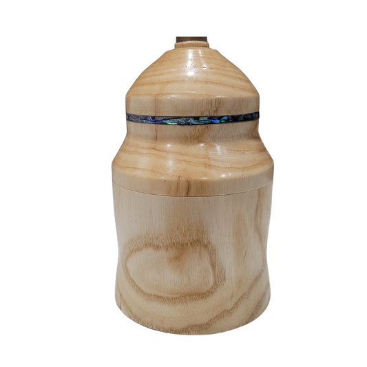 ASH WOOD ROUND BOX WITH LID