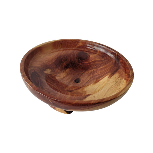 AROMATIC EASTERN RED CEDAR BOWL WITH BARK INCLUSIONS