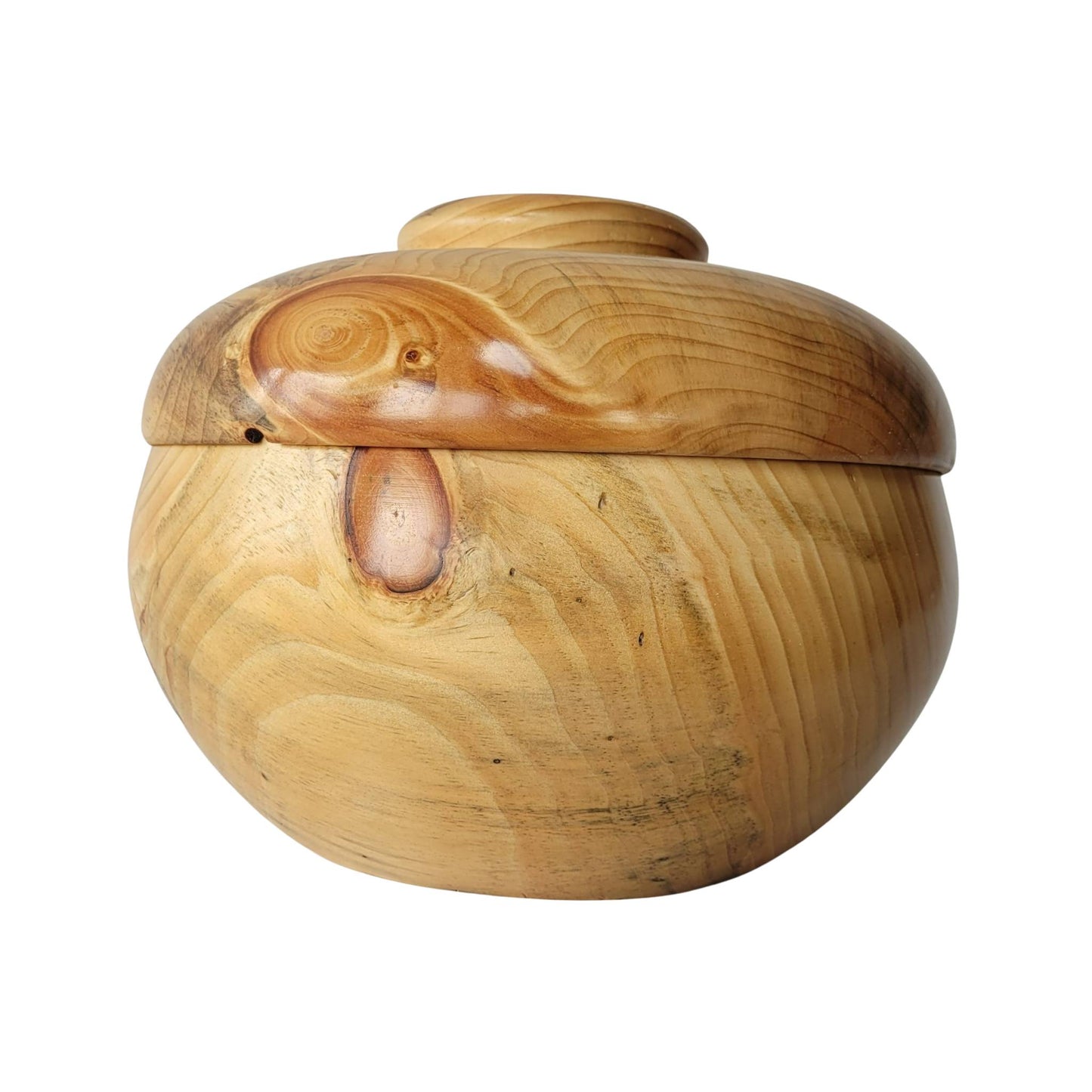EASTERN WHITE PINE BOWL WITH LID OR COOKIE JAR