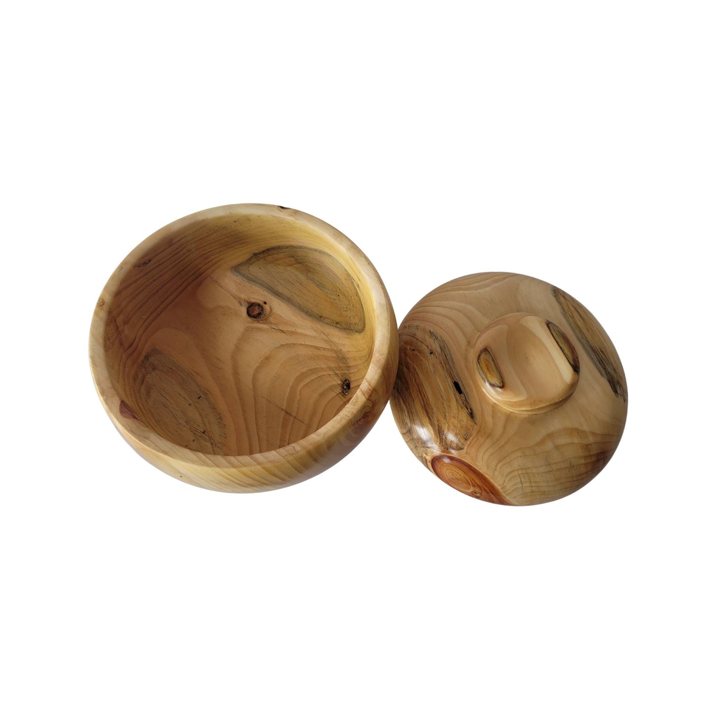EASTERN WHITE PINE BOWL WITH LID OR COOKIE JAR