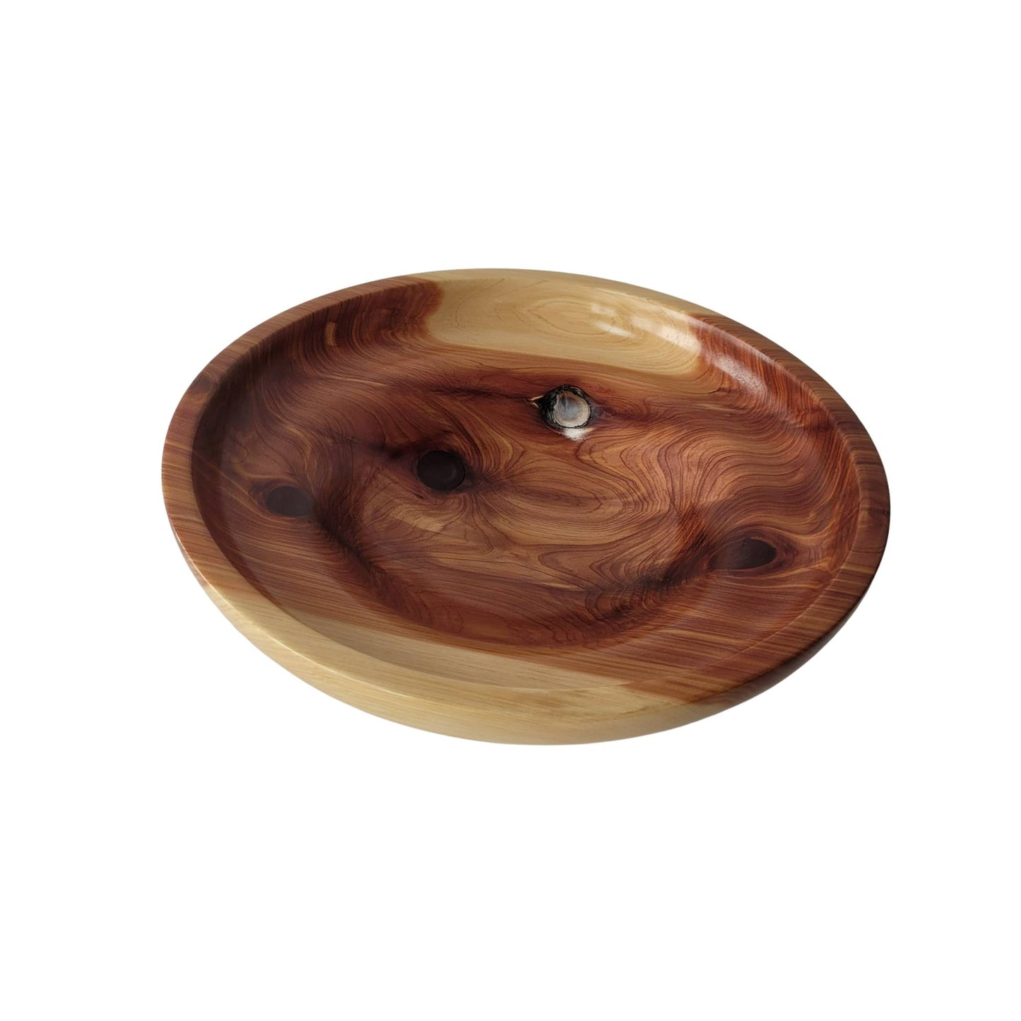PEDESTAL RED CEDAR BOWL