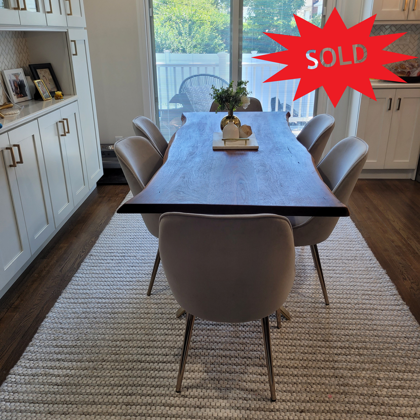 Natural Edge American Black Walnut Table