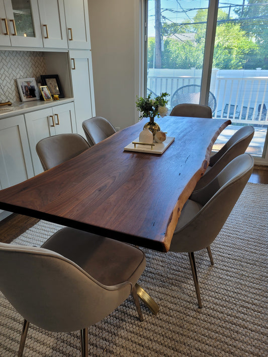 Natural Edge American Black Walnut Table