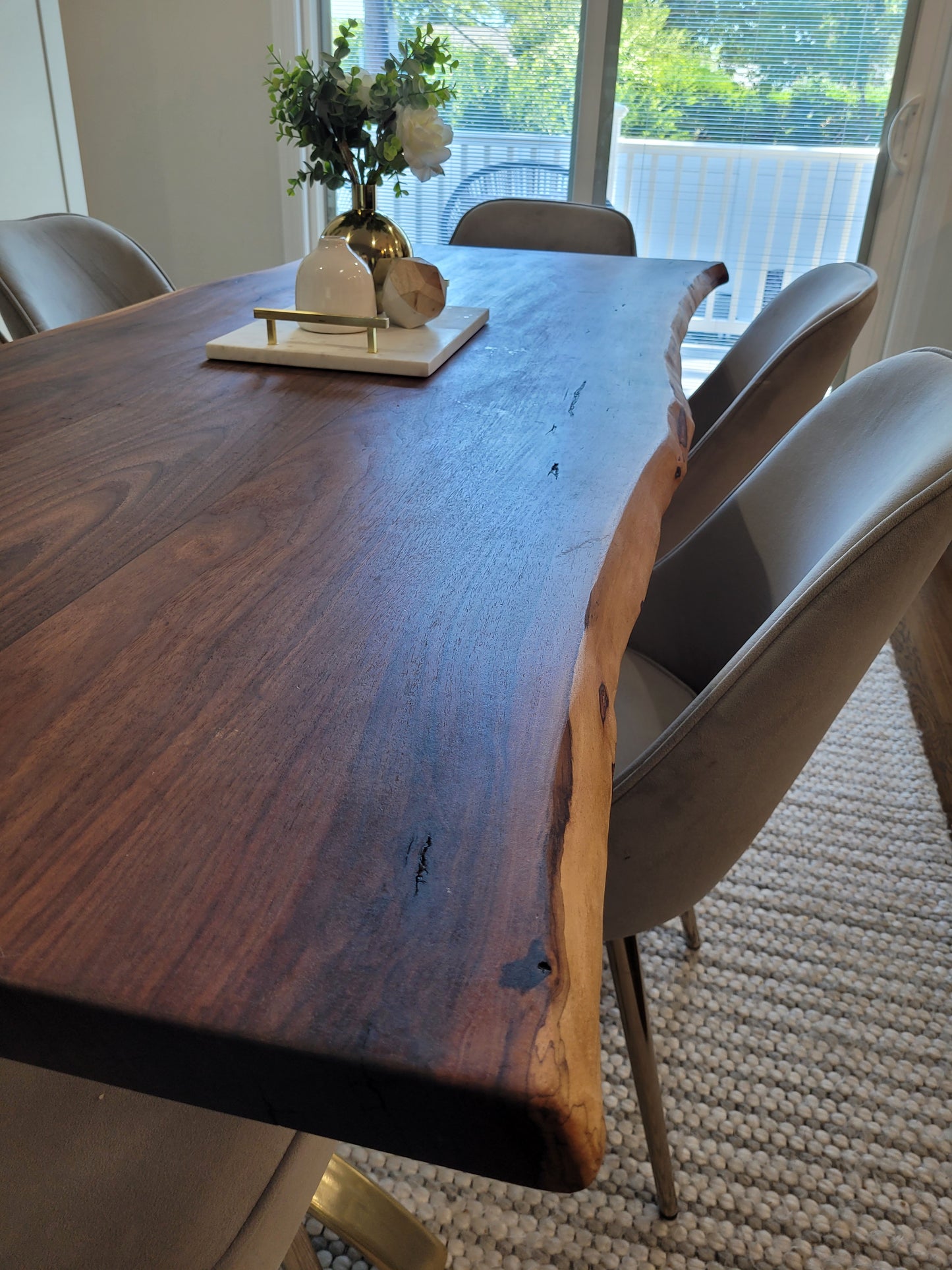 Natural Edge American Black Walnut Table