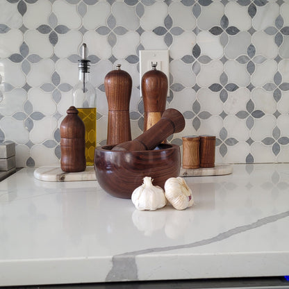 Black Walnut pesto mortar and pestle