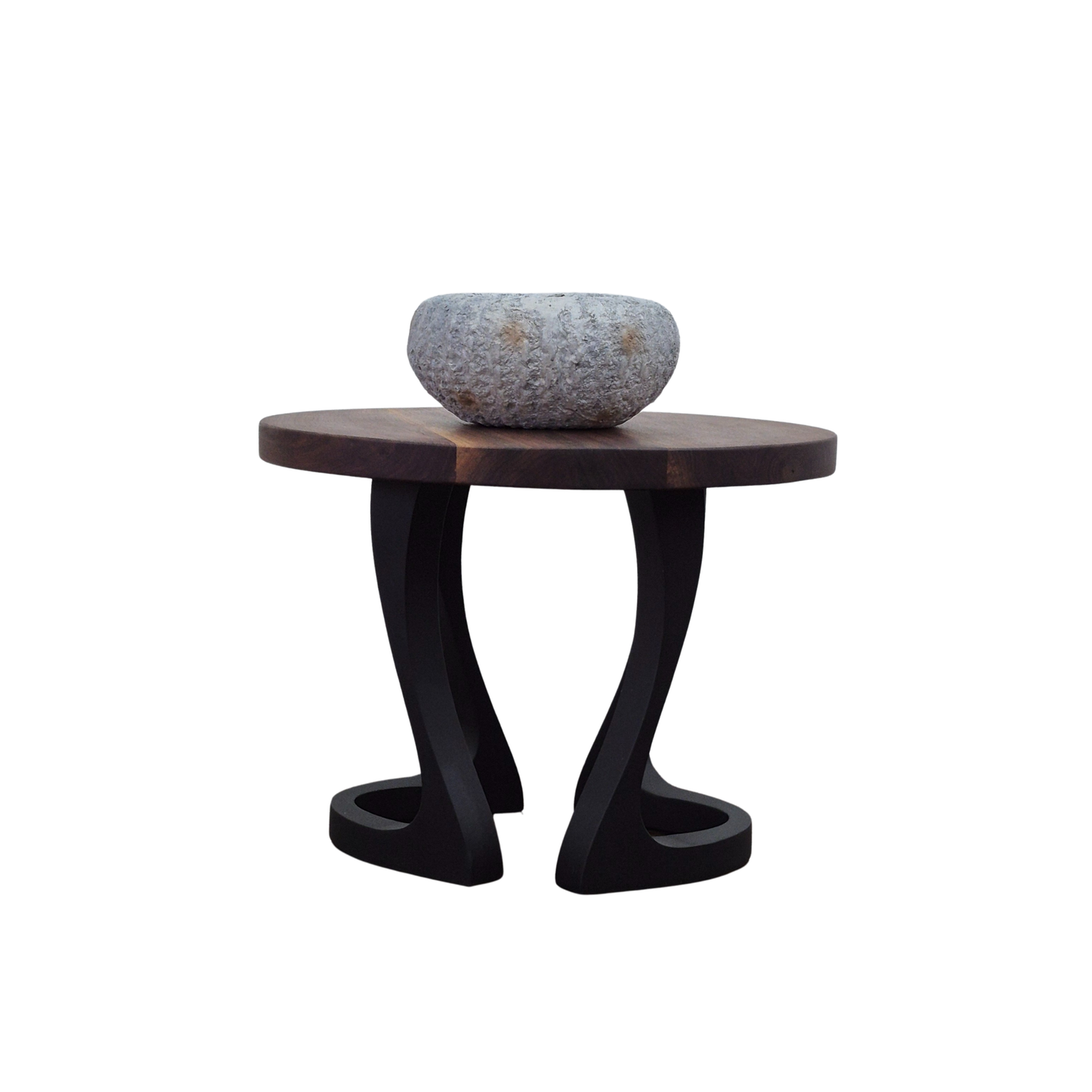 Round Black Walnut Coffee Table