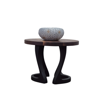 Round Black Walnut Coffee Table