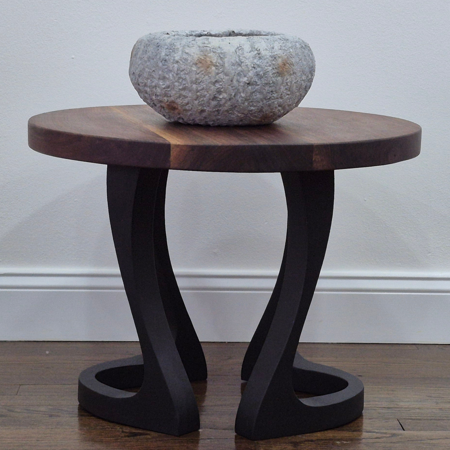 Round Black Walnut Coffee Table