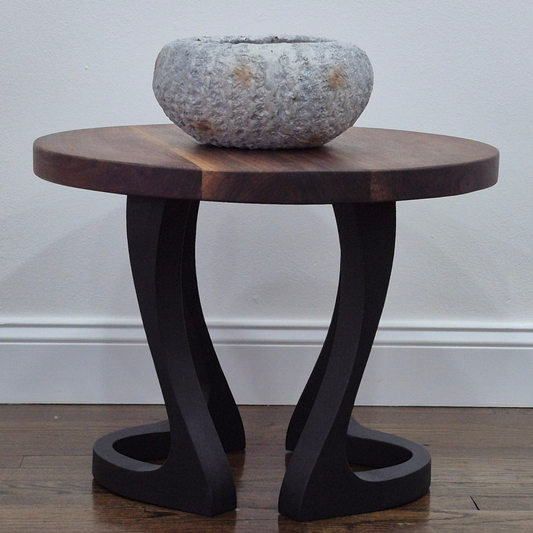 Round Black Walnut Coffee Table