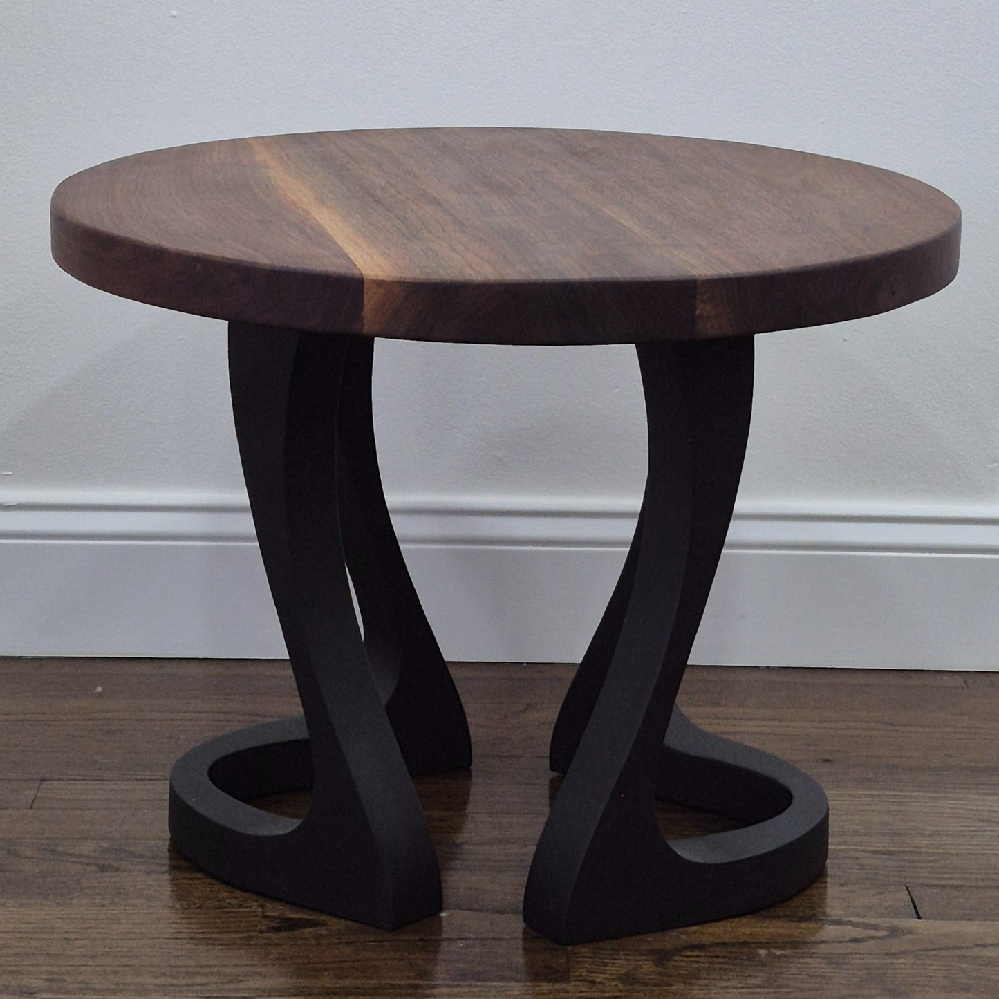 Round Black Walnut Coffee Table