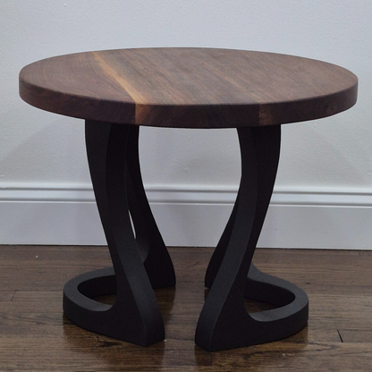 Round Black Walnut Coffee Table