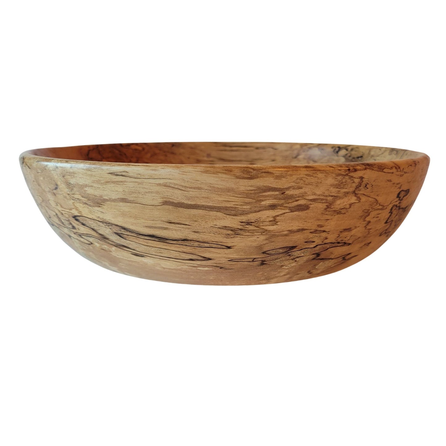 Spalted Birch Wood Bowl – 12 ½" Diameter x 3" Height