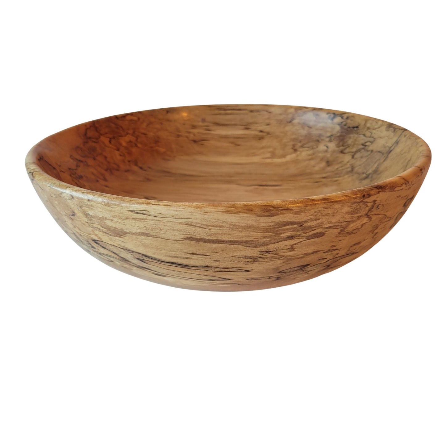 Spalted Birch Wood Bowl – 12 ½" Diameter x 3" Height