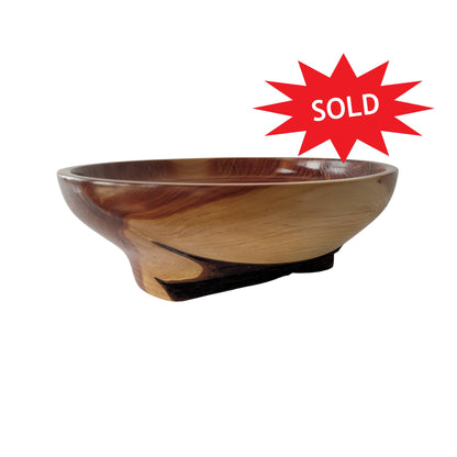 AROMATIC EASTERN RED CEDAR BOWL WITH BARK INCLUSIONS