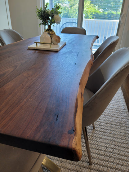 Natural Edge American Black Walnut Table